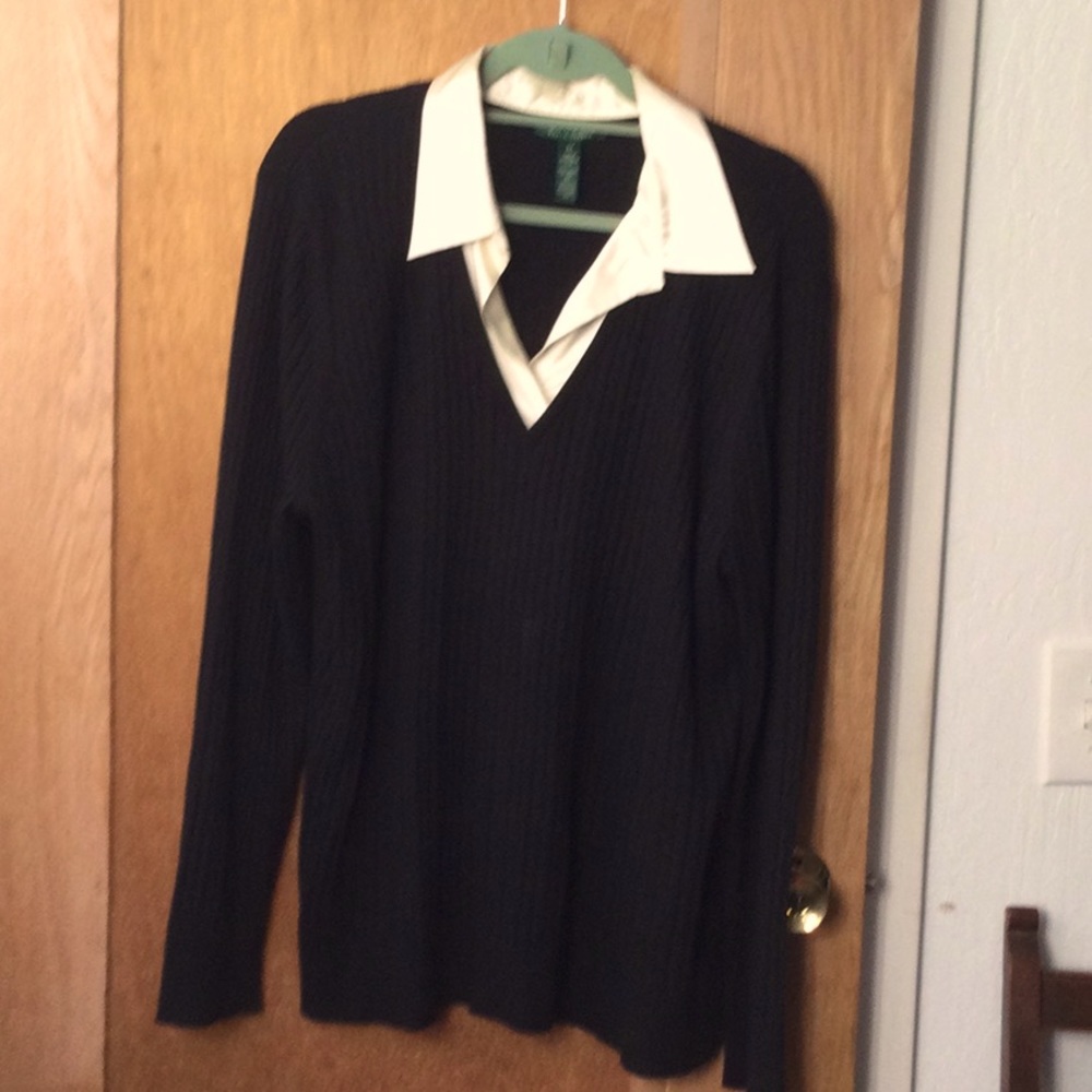 Lauren Ralph Lauren 3x Silk and Cashmere Sweater